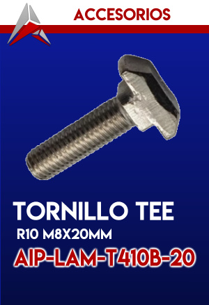 TORNILLO TEE R10 M8x20mm AIP-LAM-T410B-20